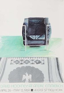 Hockney, David
Corbusier Chair and Rug. Ausstellun