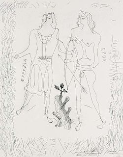 Braque, Georges
Eros und Eurybia. 1969. Radierung