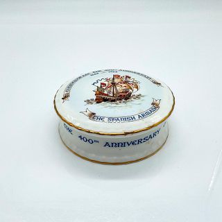 Royal Doulton Bone China Box with Lid, The Spanish Armada