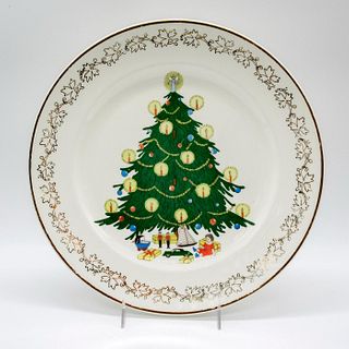 Vintage Atlas China Decorative Plate, Merry Christmas
