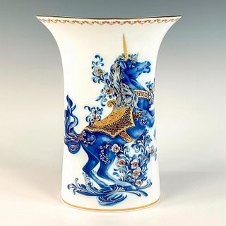 Kaiser Porcelain Concerto Vase, Unicorns