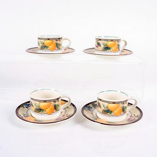 8pc Mikasa Espresso Cups and; Saucers, Garden Harvest
