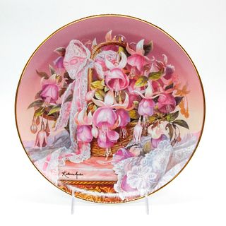 Franklin Mint Porcelain Plate, Lakeland Princess Fucshia