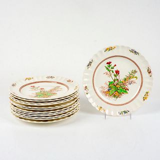 13pc Vintage Spode Dinner Plates, Rosalie Pattern
