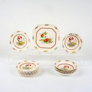 15pc Vintage Spode Plates and Bowls, Rosalie Pattern