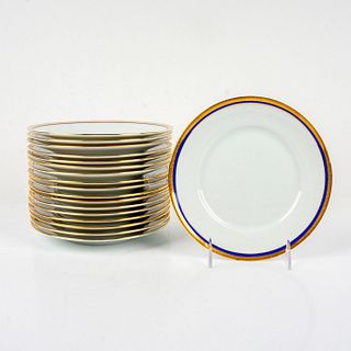 18pc Richard Ginori Salad Plate Set, Palermo Blue