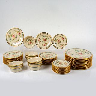 57pc Vintage Lenox Plates Set, Morning Blossom
