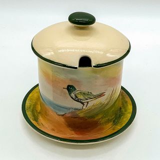Vintage Royal Doulton Jam Pot with Lid, Coastal Bird D4586