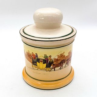 Vintage Royal Doulton Tobacco Jar with Lid, Coaching Days