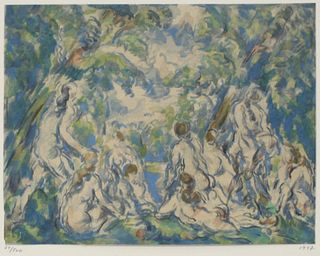 Paul Cezanne (After) - Les Baigneuses Aquarelles 2