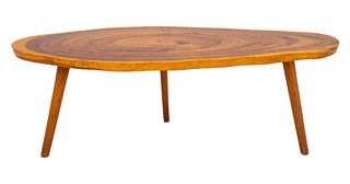 Hawaiian Mid-Century Modern Monkey Pod Wood Table