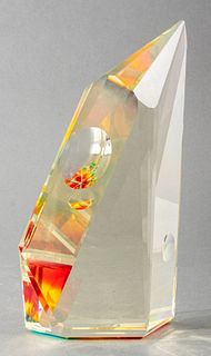 Stephen Lyons Attributed "Rainbow" Glass Sculpture