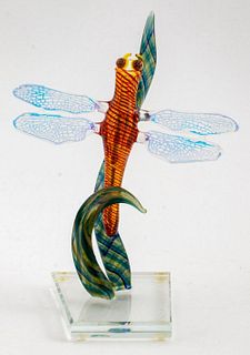 Milon Townsend Glass Dragonfly Perfume Bottle