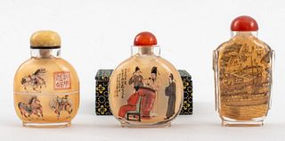 Chinese Inside Painted Glass Snuff Bottles, 3