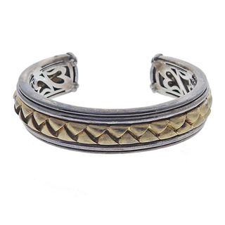 Scott Kay 18k Gold Sterling Silver Cuff Bracelet