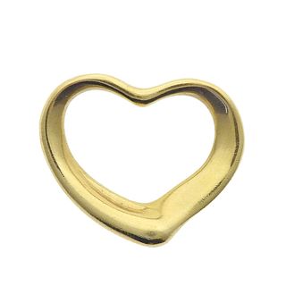 Tiffany & Co Peretti 18k Gold Open Heart Slide Pendant