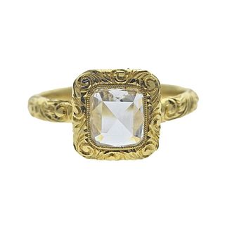 Aylin Aker 22k Gold Rose Cut Diamond Ring