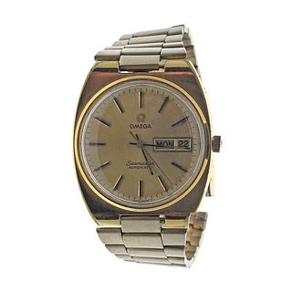 Omega Gold Plated Seamaster Automatic Watch 
