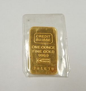 Credit Suisse Fine Gold 1 Troy Ounce Bars.