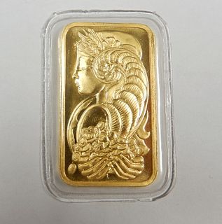PAMP Suisse Fine Gold 1 Troy Ounce Bars.