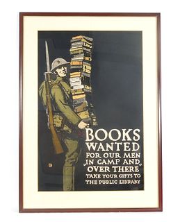 Charles Buckles Falls WWI Era Lithograph.