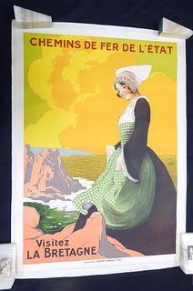 J. Stall French Travel Poster, Circa 1920s.