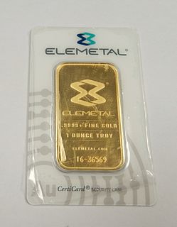 Elemetal Fine Gold 1 Troy Ounce Bars.