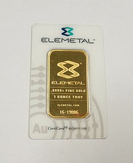 Elemetal Fine Gold 1 Troy Ounce Bars.