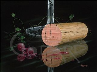 Michael Godard Giclee on Canvas "TOTALLY CORKED"