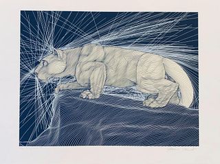 Guillaume Azoulay  Limited edition serigraph on paper  "Nittany Lion "