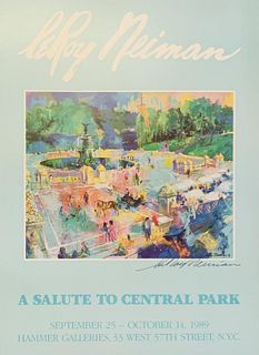 Leroy Neiman Hand signed offset lithograph "Central Park "