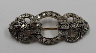 JEWELRY. Antique/Vintage Diamond and Gold Brooch