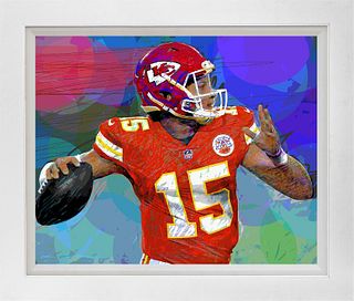 Patrick Mahomes Superbowl Limited Edition on canvas by David Lloyd Glover
