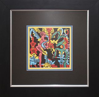 A Keith Haring Color Plate Lithograph after Haring