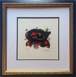 A Joan Miro Hand signed and numbered limited edition Lithograph  34 of 50 edition