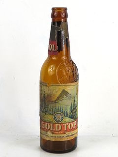 1903 Gold Top Beer Longneck Bottle Columbus Ohio