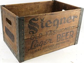 1938 Stegner Old Fashioned Lager Beer Wooden Crate Louisville Kentucky