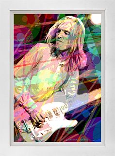 Tom Petty Mixed media original on canvas by David Lloyd Glover
