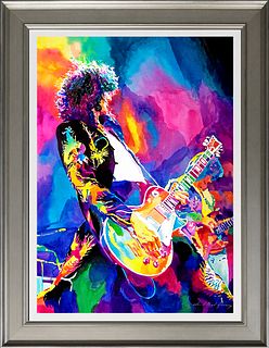 Jimmy Page  in his Studio Monolith Rift  Hand embellished Limited Edition  David Lloyd Glover