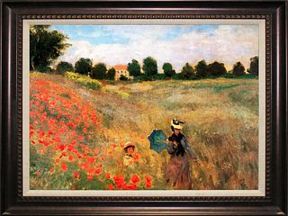 Poppyfield II After Monet. Limited Edition on canvas landscape