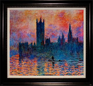 Claude Monet Limited Edition Parliament Buildings on canvas after Monet