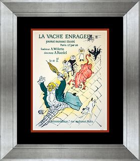 Lithograph from 1957 of vintage french poster