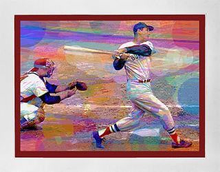 Ted Williams Limited Edition  on canvas  by David Lloyd Glover