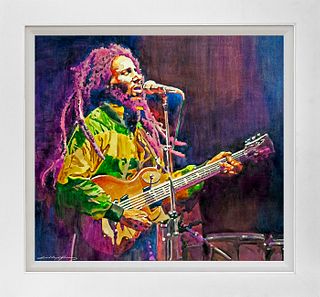 Mixed Media Original on canvas by David Lloyd Glover Reggae Masters Bob Marley
