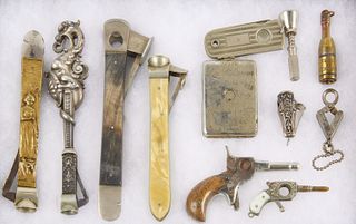 Twelve Vintage Cigar Cutters and Others
