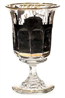 A RUSSIAN CUT-GLASS GOBLET, LATE 1700S - EARLY 1800S