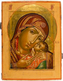 A RUSSIAN ICON OF THE KORSUNSKAYA MOTHER OF GOD, 19TH CENTURY