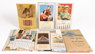 VINTAGE NEW ENGLAND ADVERTISING CALENDARS, UNCOUNTED LOT