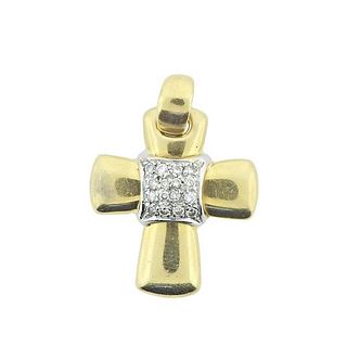 Chimento 18k Gold Diamond Cross Pendant 