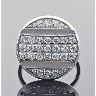 Chaumet Paris 18k Gold Diamond Ring SZ 52